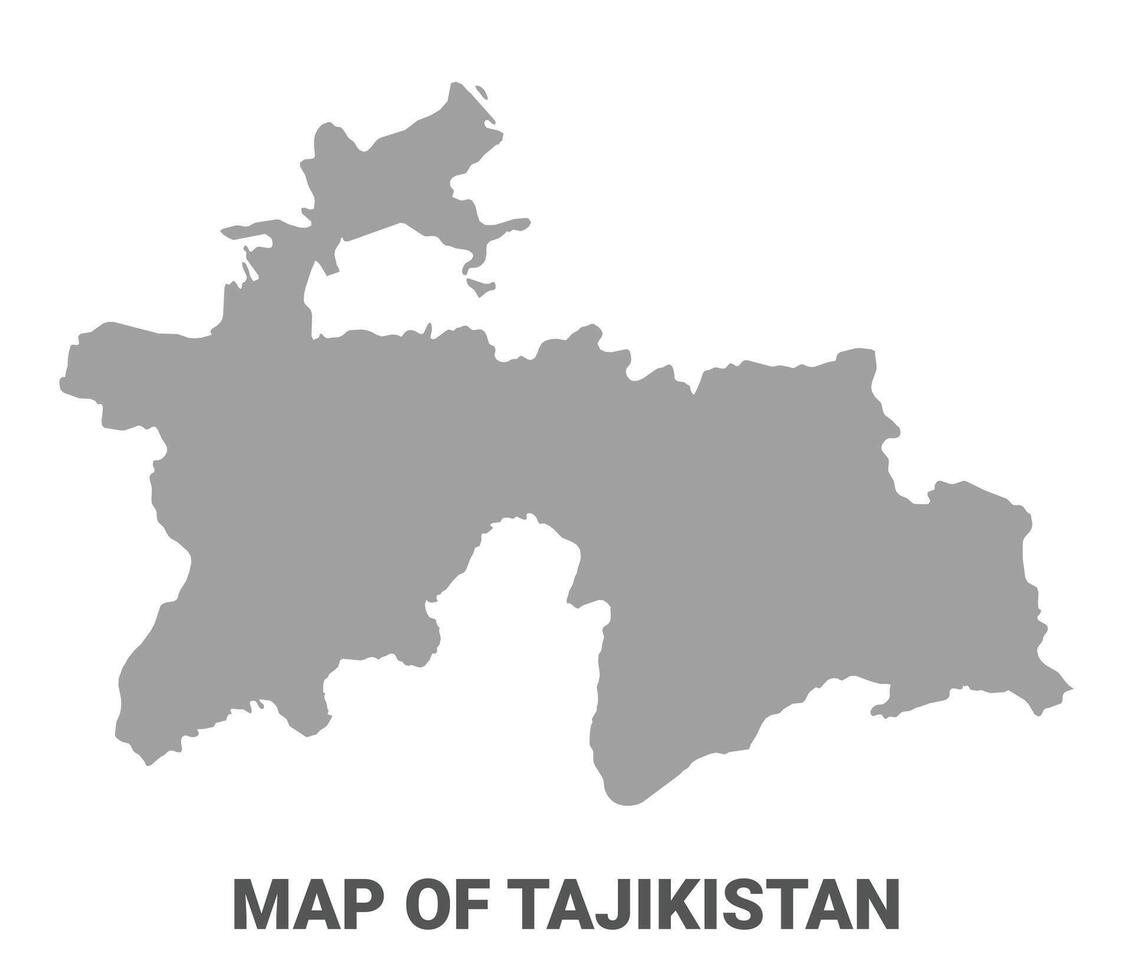 Simple flat Tajikistan map Grey vector