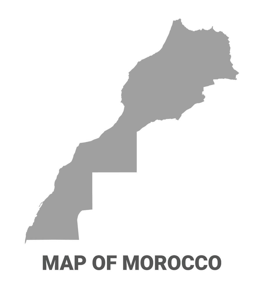 Simple flat Morocco map Grey vector