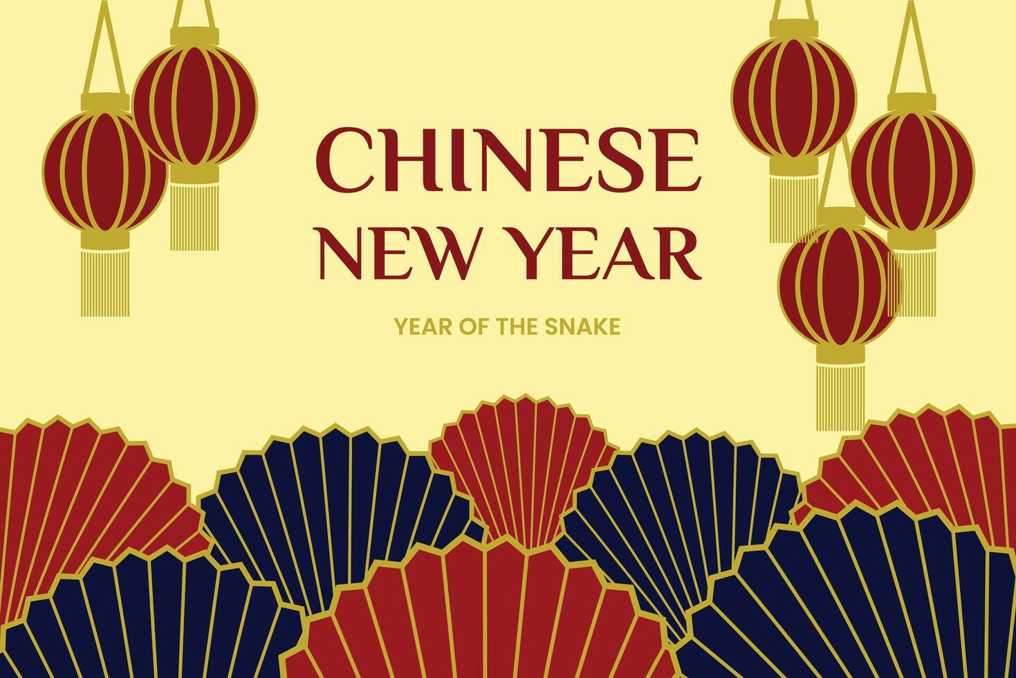 chinese new year oriental background template vector