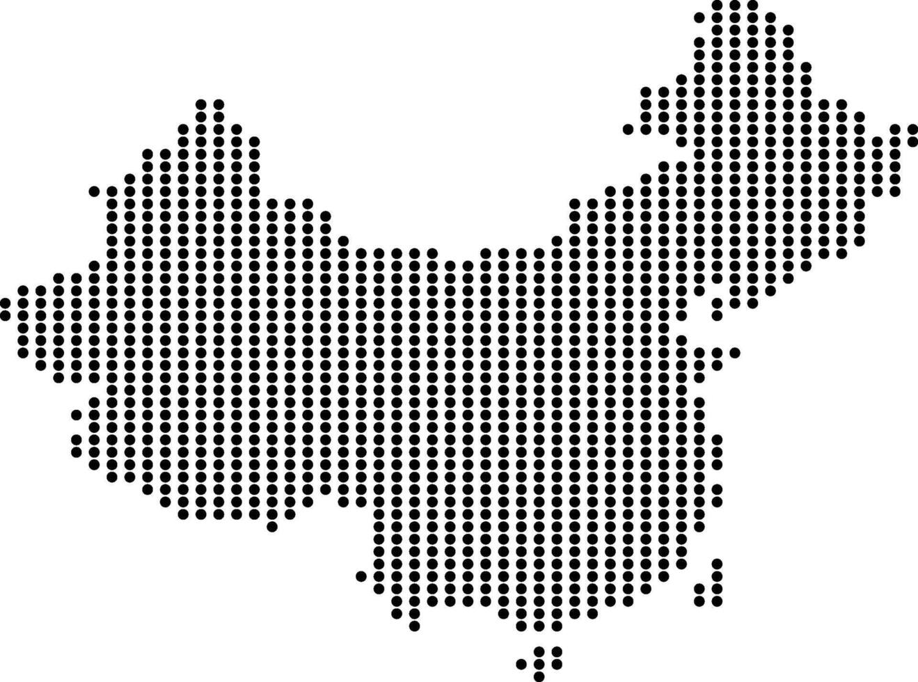 Black Dot China Map Asian Country vector