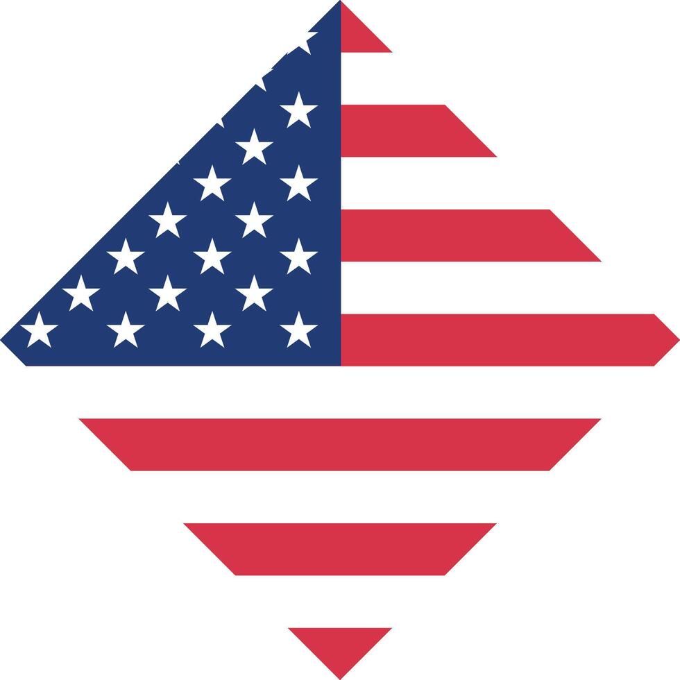 Rhombus USA Flag United States of America vector
