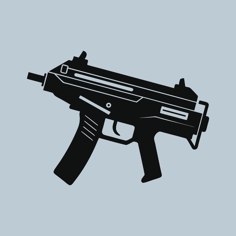 Black Zenith Firearms ZF5 Silhouette Clipart Ideal for Logos and Merchandise. vector