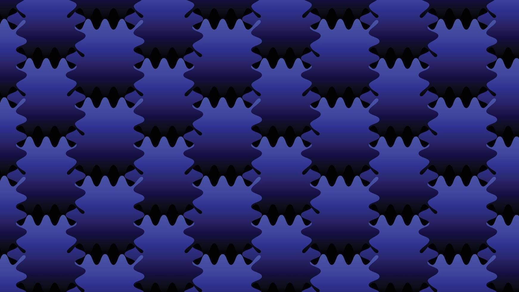 A blue and black pattern with many small black shapes vector