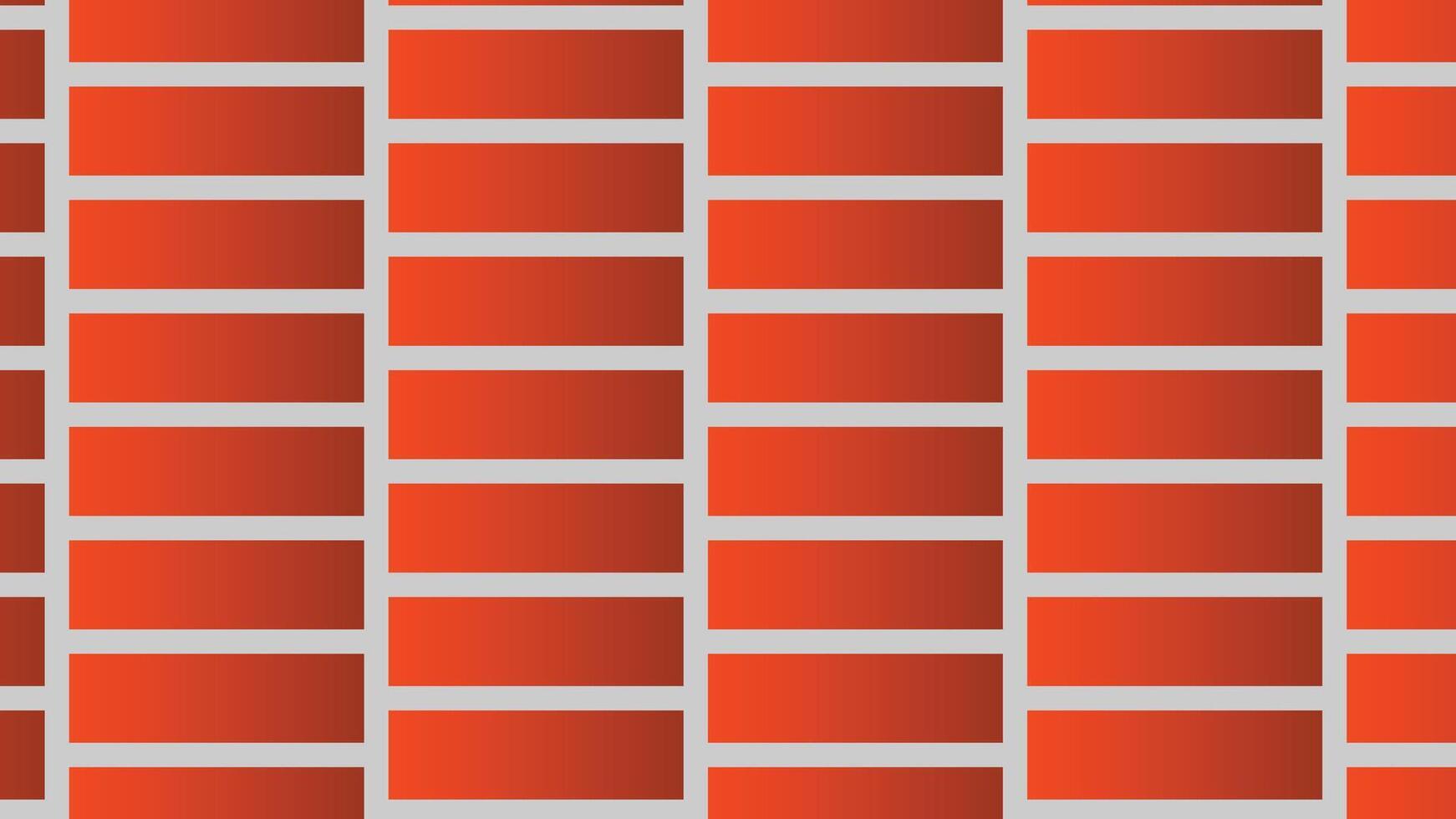 A red brick wall with a gray background vector