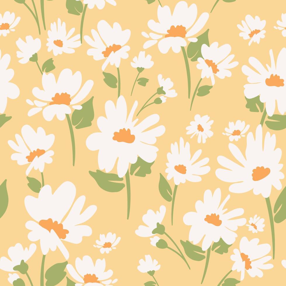 One-of-a-kind chamomile pattern, perfect for adding a touch of sophistication. vector