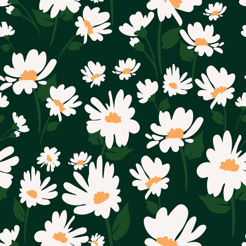 Whimsical chamomile design with abstract elements, ideal for creative projects. vector