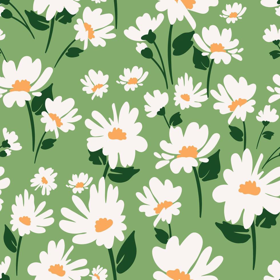 Creative chamomile pattern for designers, ideal for a wide range of uses. vector