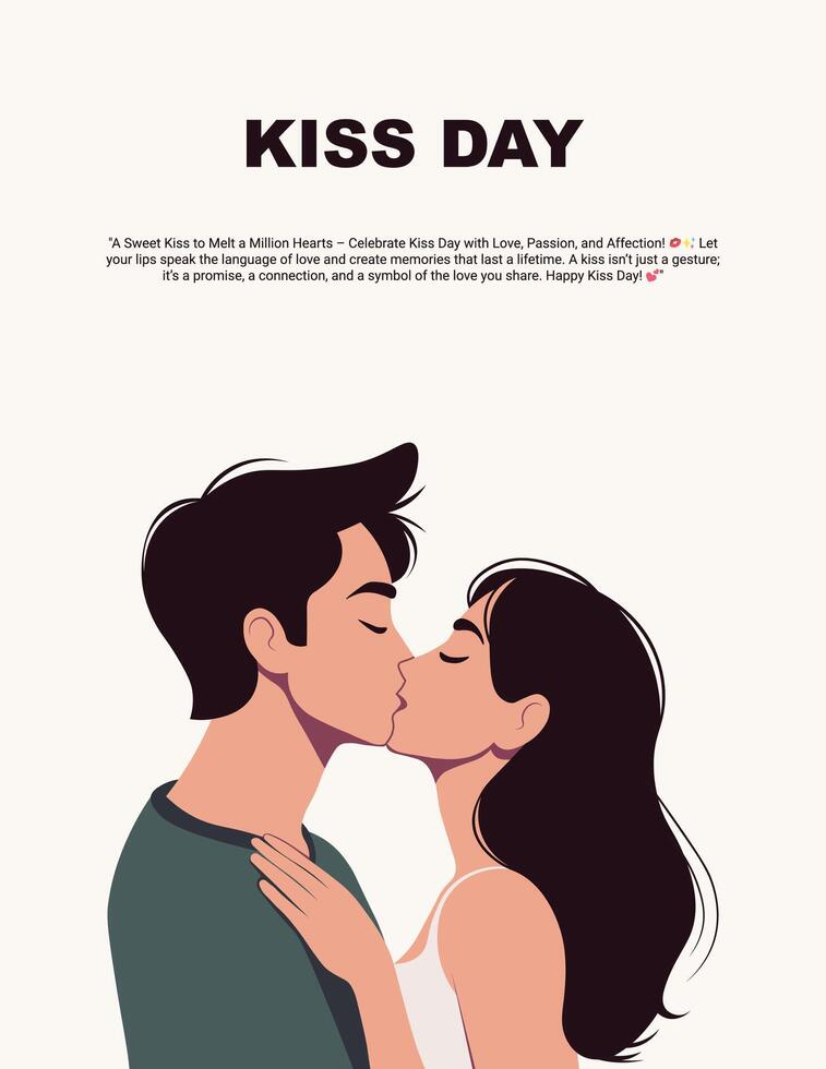 Celebrate Love on Kiss Day vector