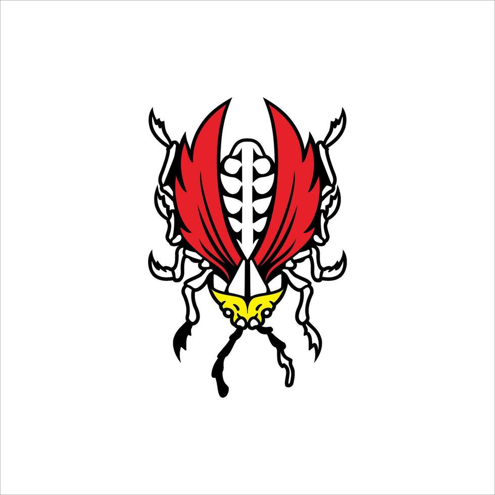 A rice insect on a white background vector