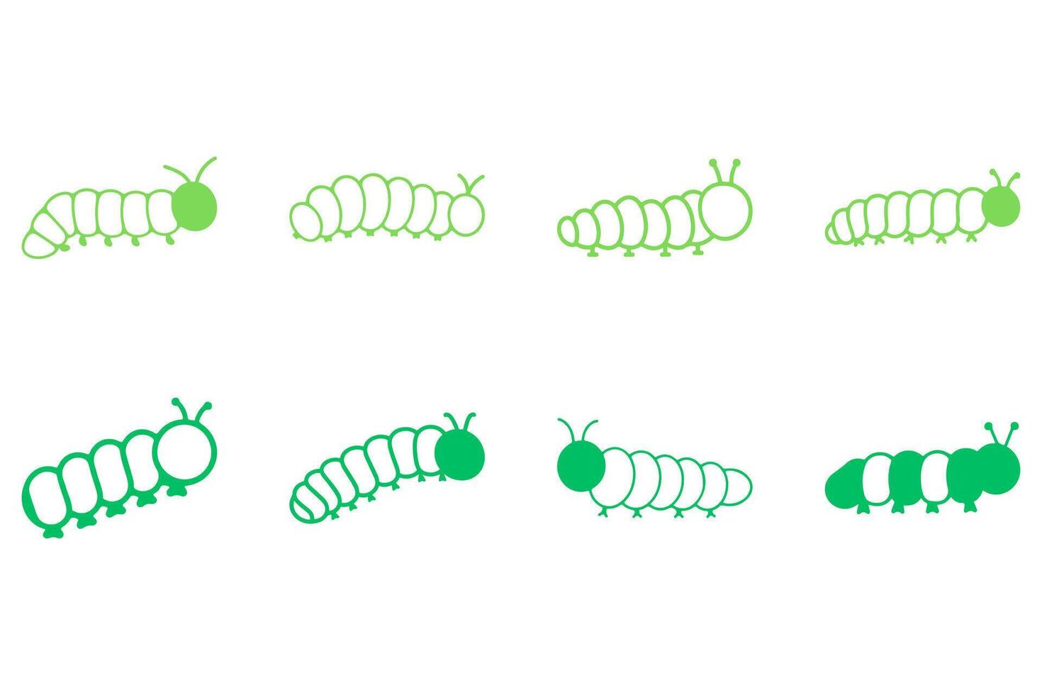 Outline Caterpillar Illustration vector