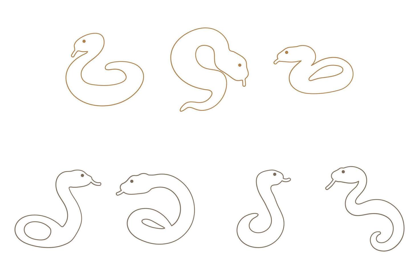 Outline Boa Snake Illustration vector