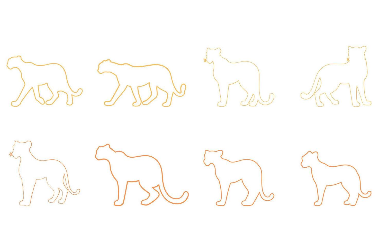 Outline Cheetah Illustration vector