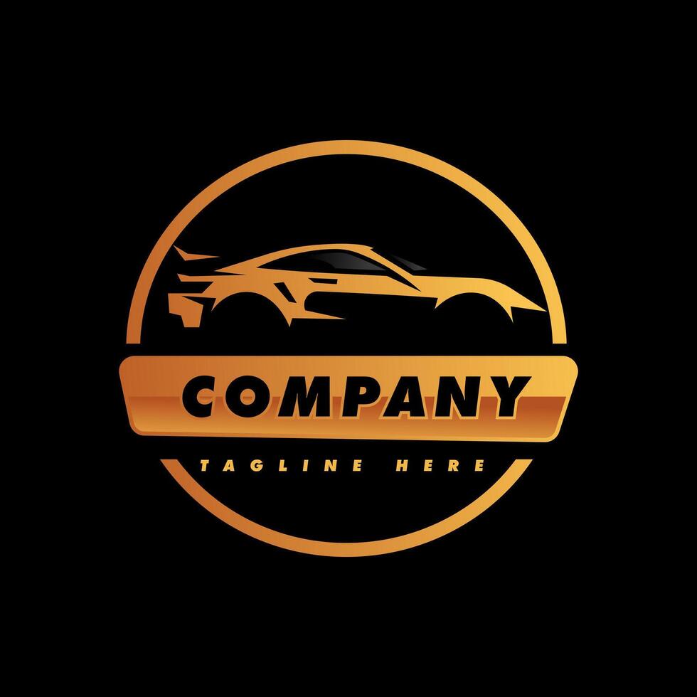 Car in circle logo vector