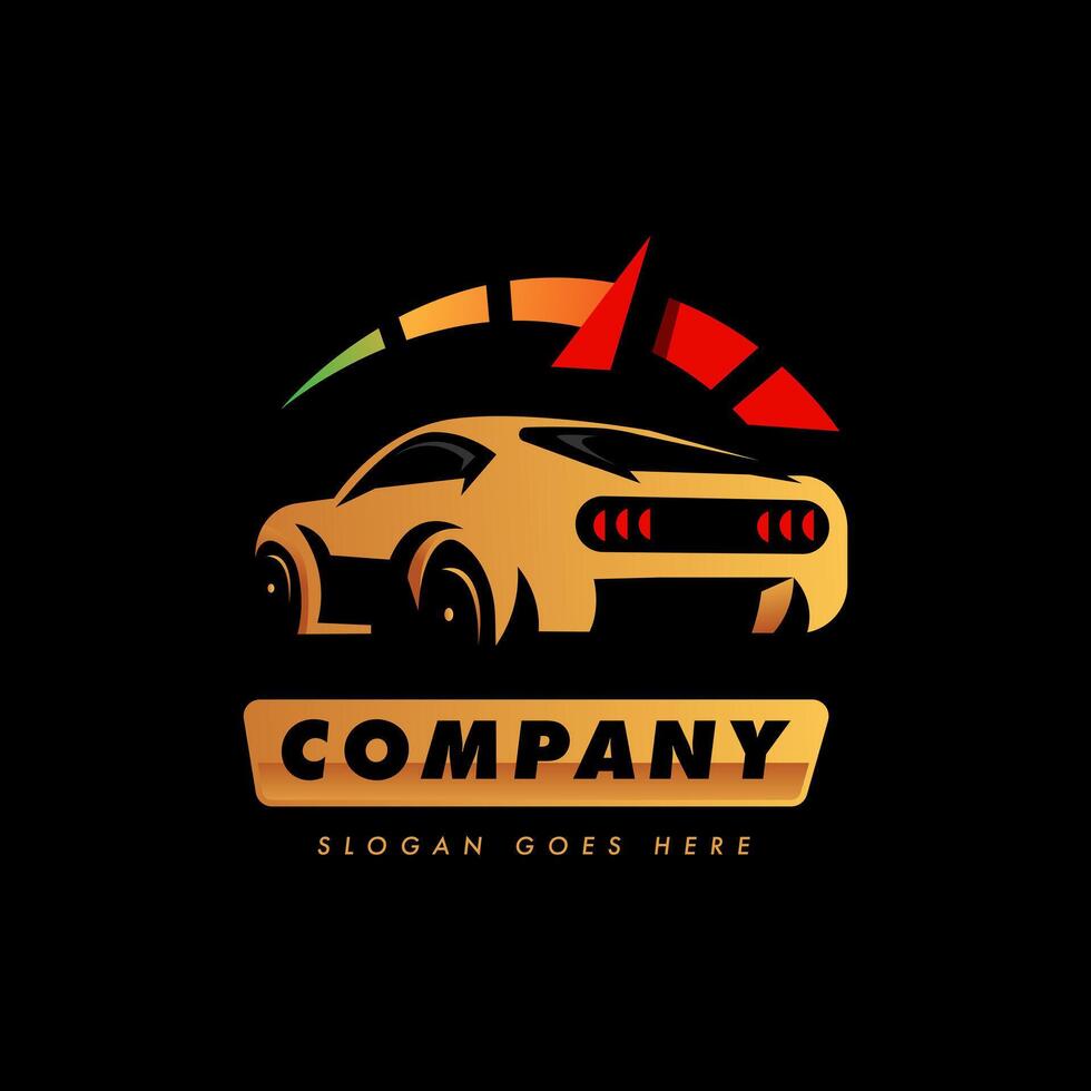 Car from behind logo vector