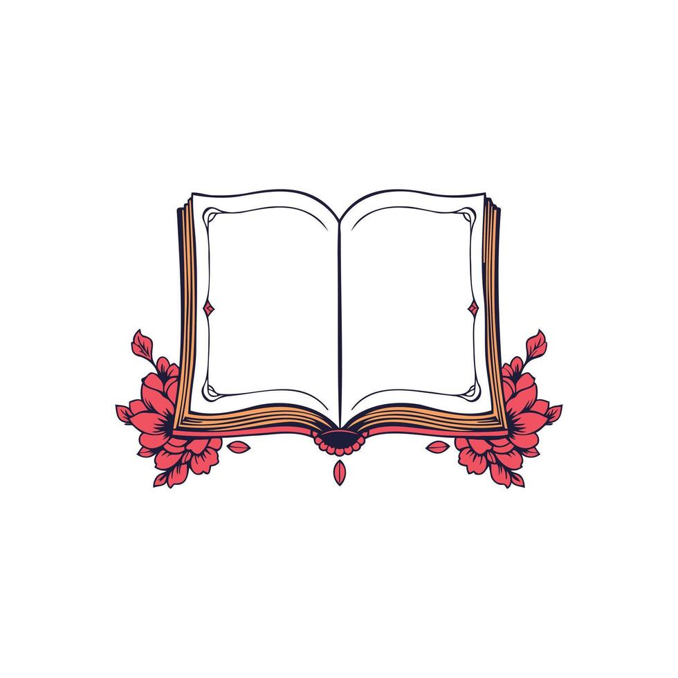 Hand-Drawn Ornamental Book Perfect for Art and Literature Projects vector