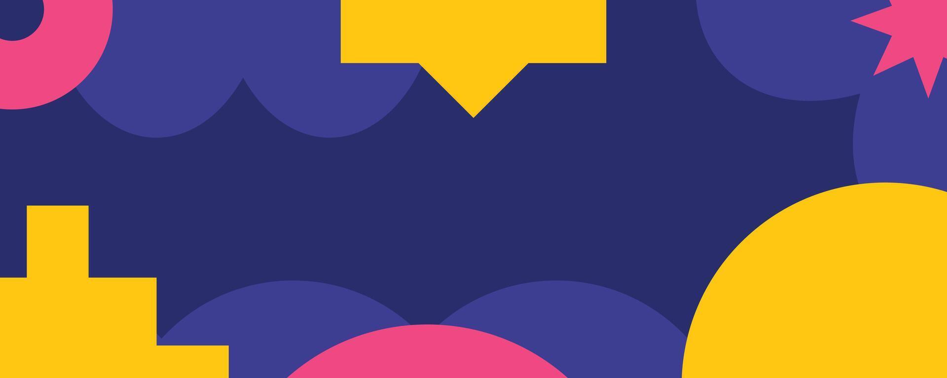 Abstract colorful memphis design geometric shape background vector