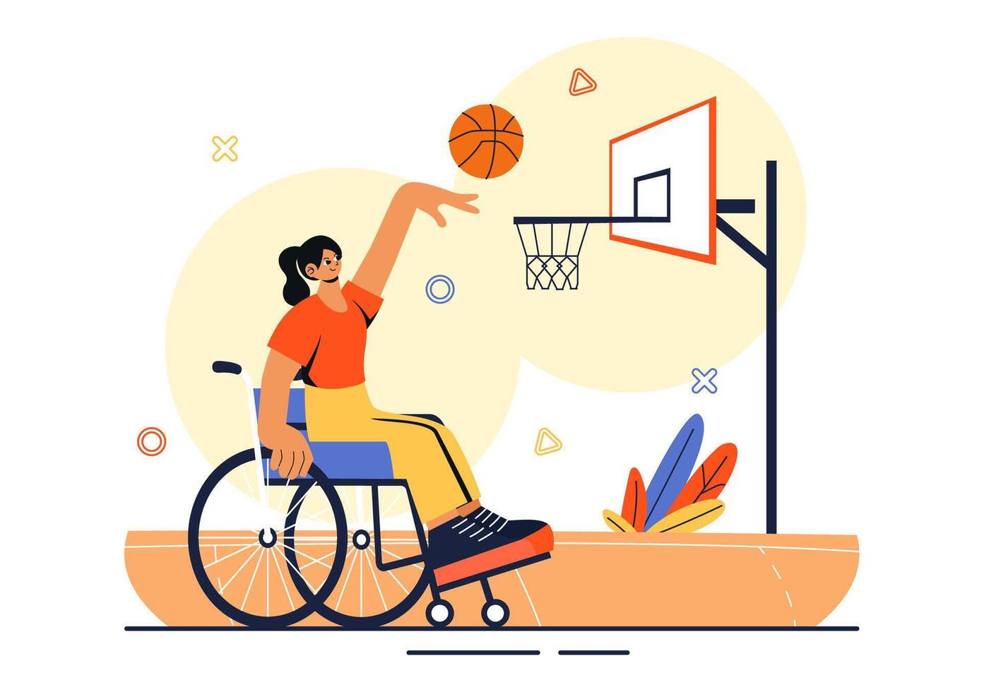 Sports for People with Disabilities Concept Featuring Accessibility and Diversity in Athletics vector
