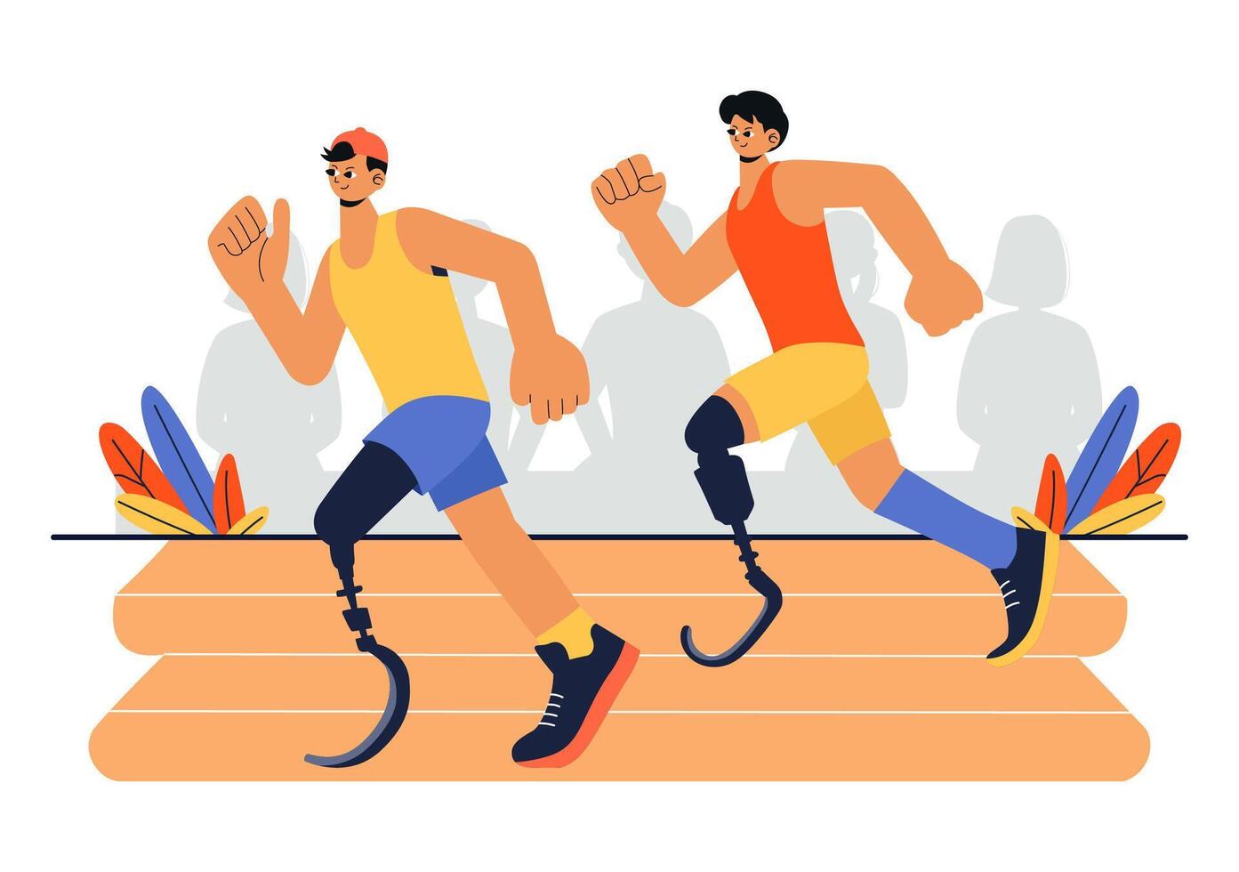 Inclusive Sports for Disabled People Illustration Highlighting Diversity and Equality in Athletics vector