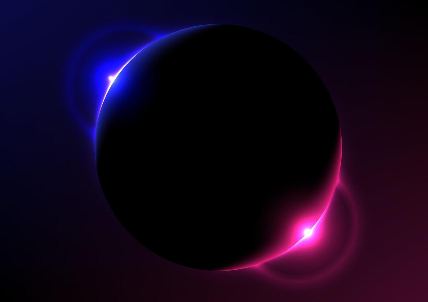 Abstract background with blue and pink planet vector