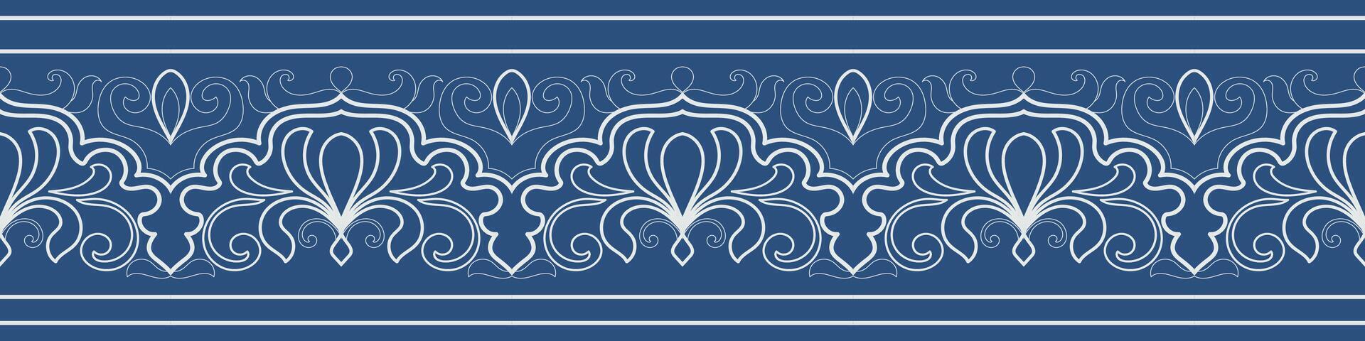Abstract pattern border, wallpaper frame, vintage floral scroll pattern vector