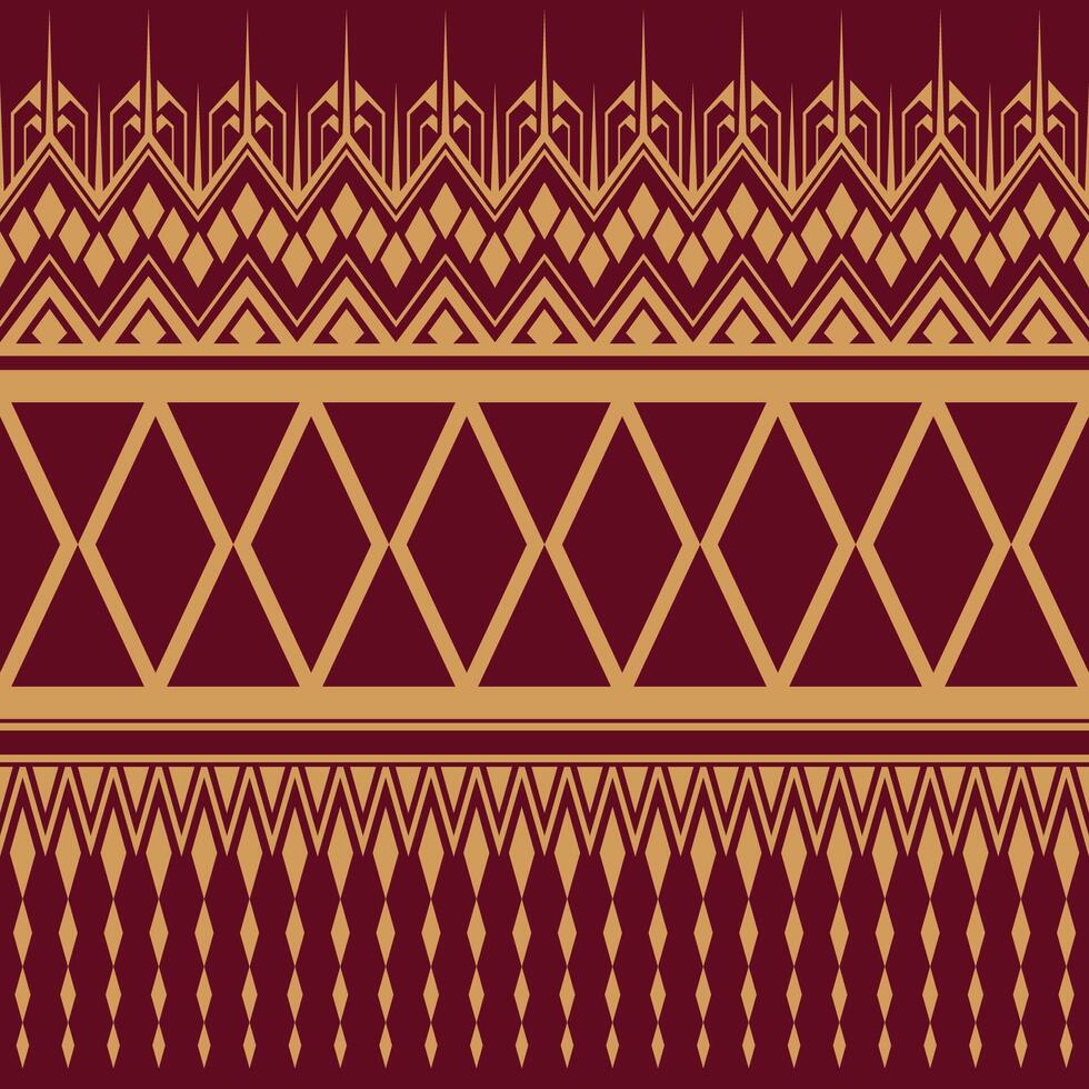 Ikat cross stitch geometric embroidery seamless knitted pattern on beautiful background. Perfect decorative design for sweater, fabric decoration, vector