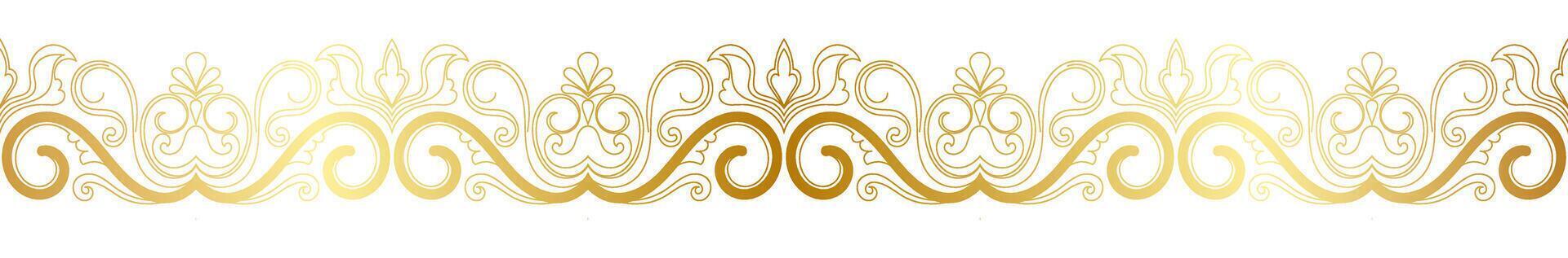 Golden brush head, vintage pattern,vintage lines, golden gradient abstract pattern vector