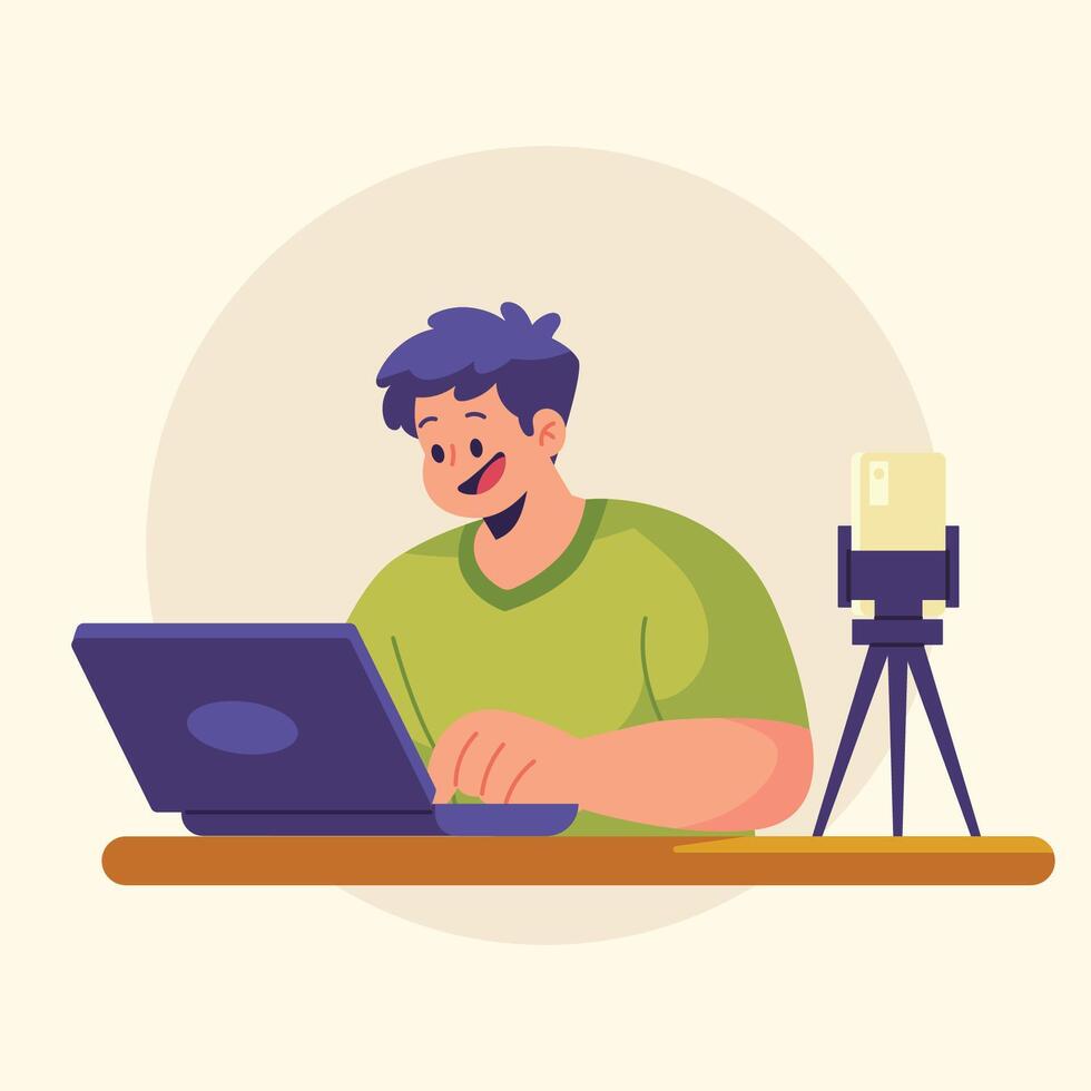 content influencer illustration vector