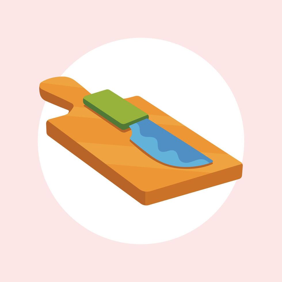 cutting board kitchen tools illustration vector