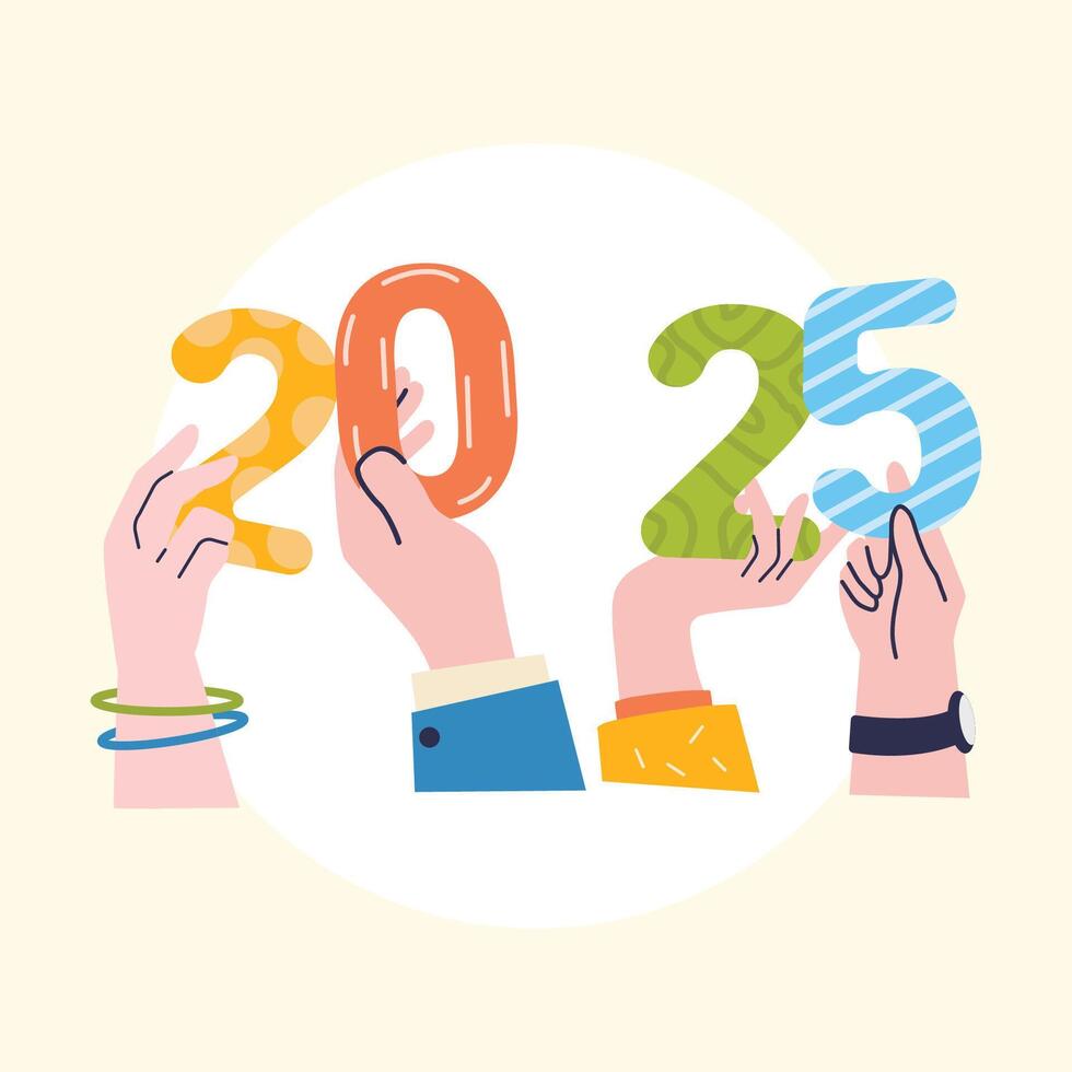 changes 2025 new year illustration vector