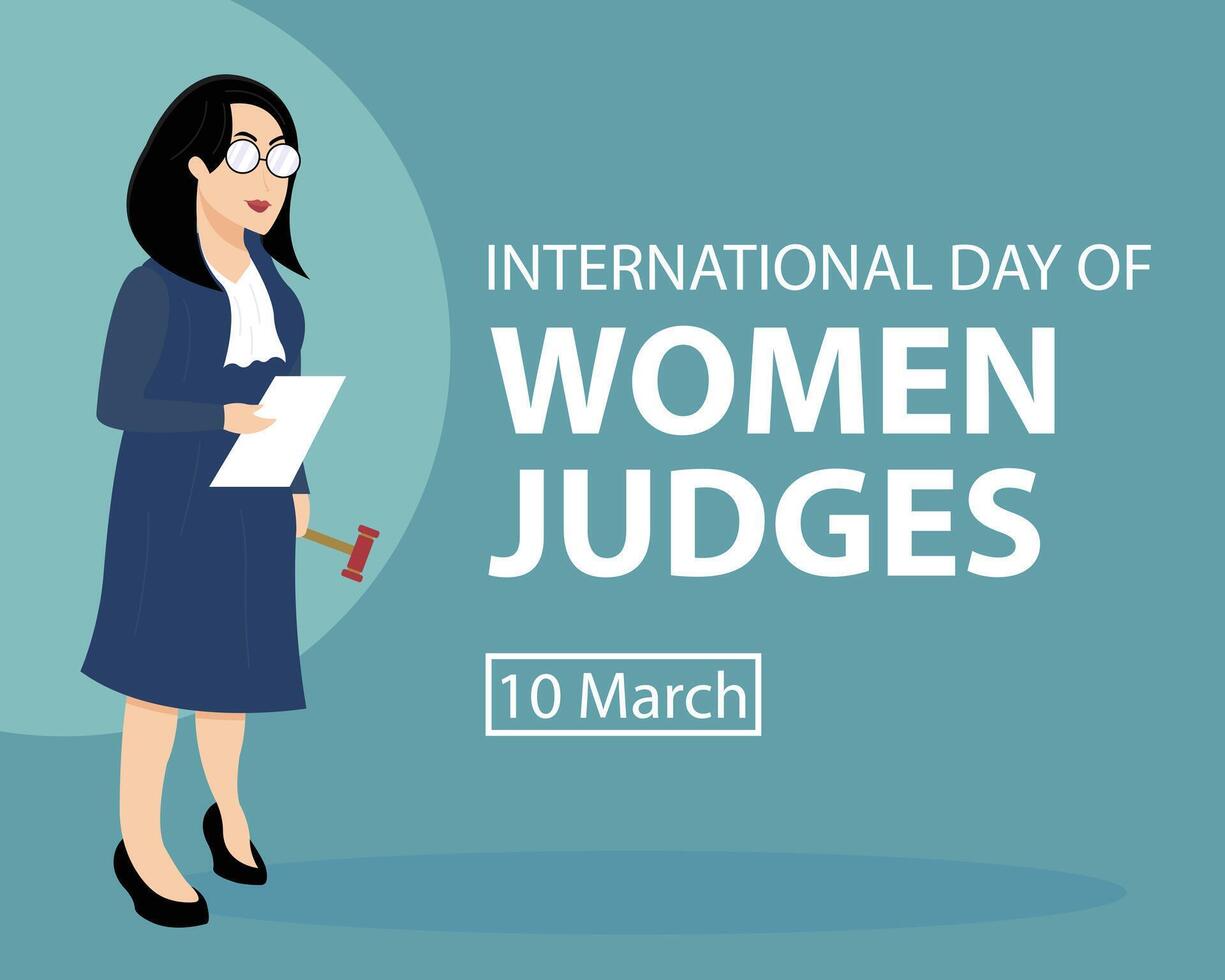 illustration graphic of a female judge holds a note and a gavel , perfect for international day, women judges, celebrate, greeting card, etc. vector