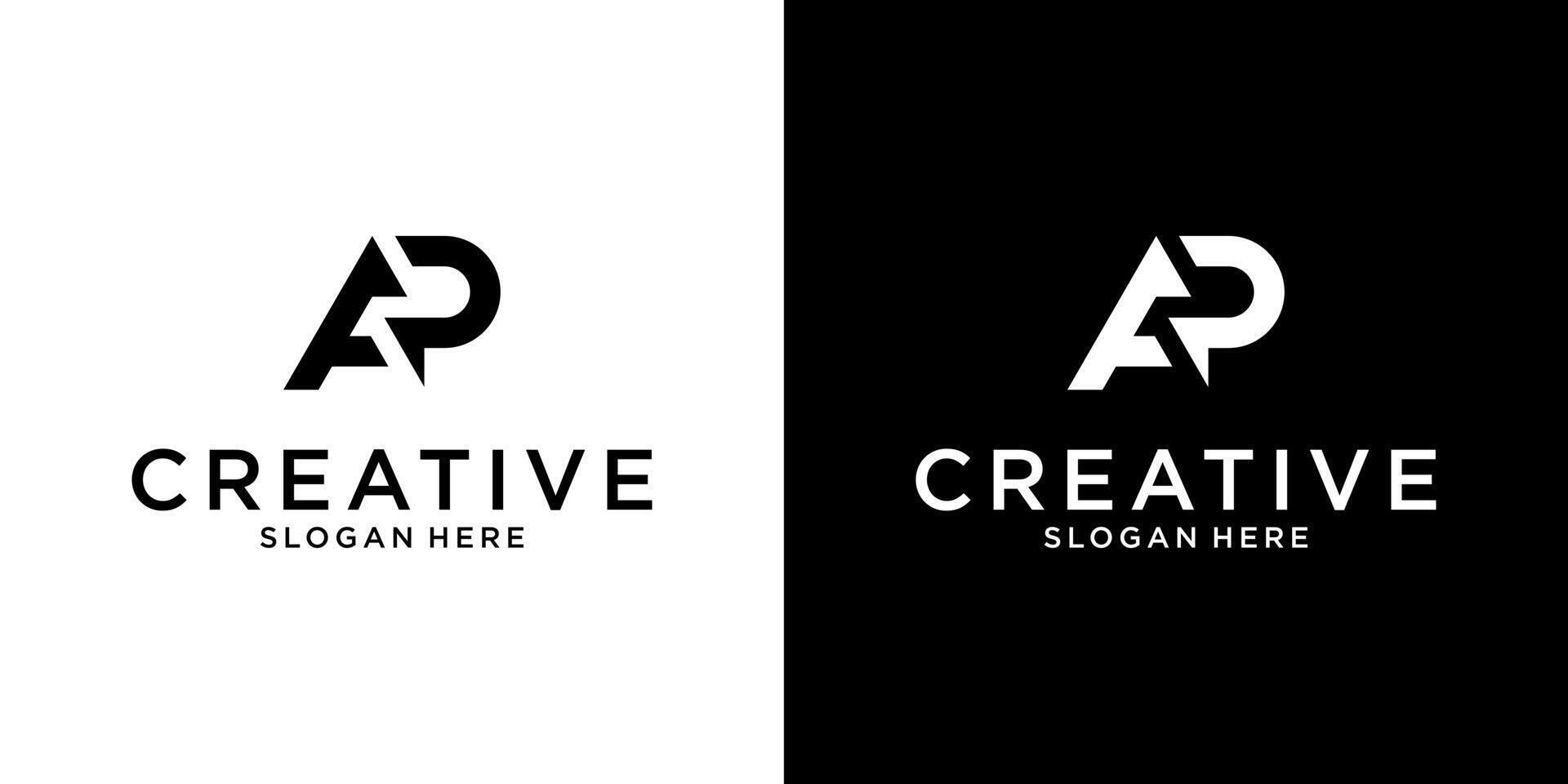 AP or PA initial letter logo design concept vector