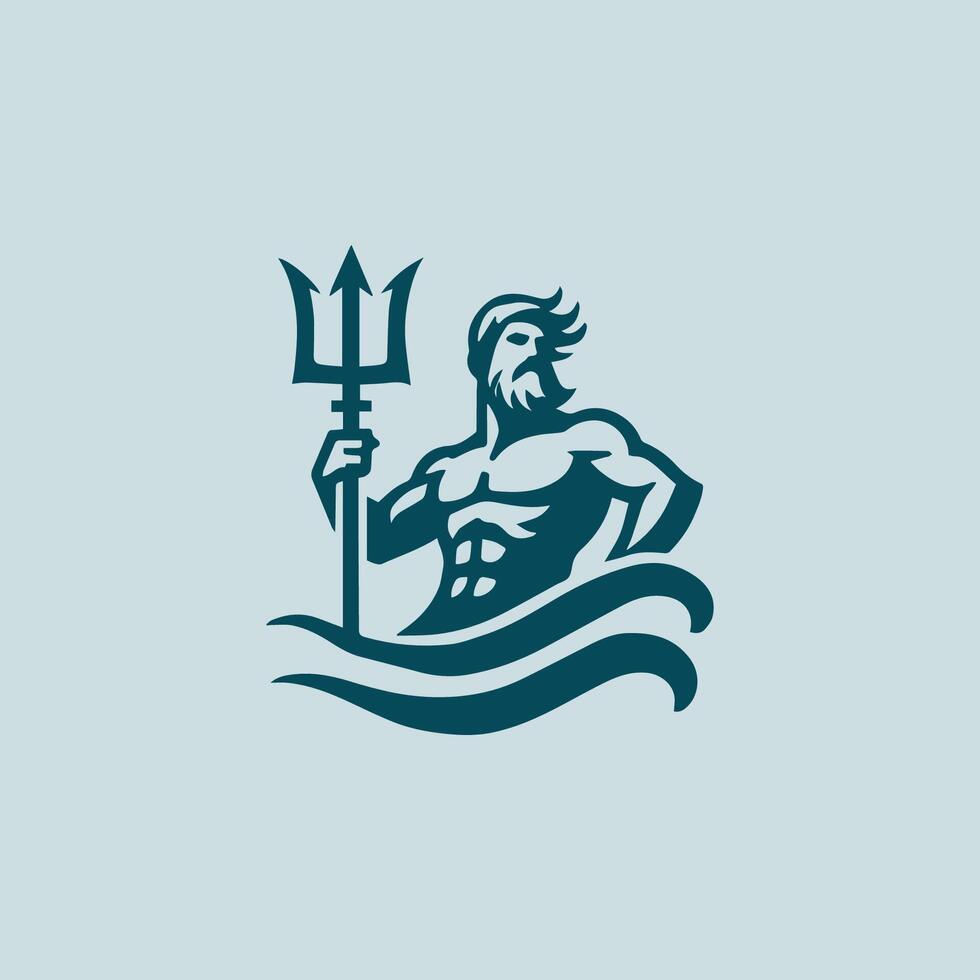 the logo for a company that sells trident vector
