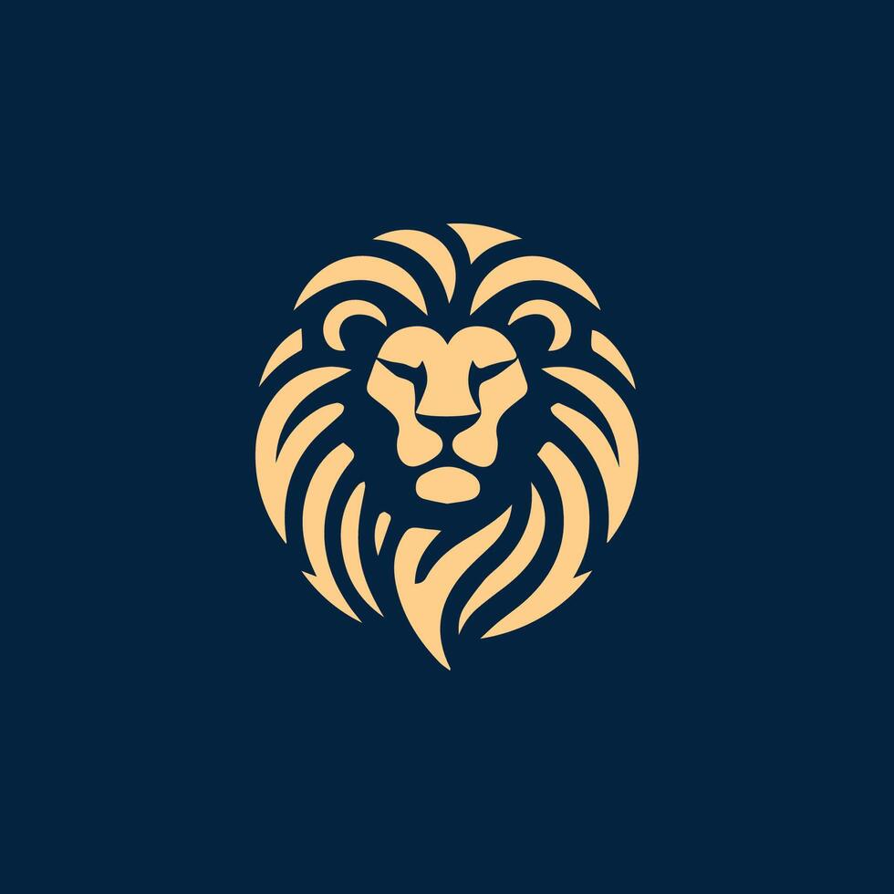 lion head logo design so useful vector