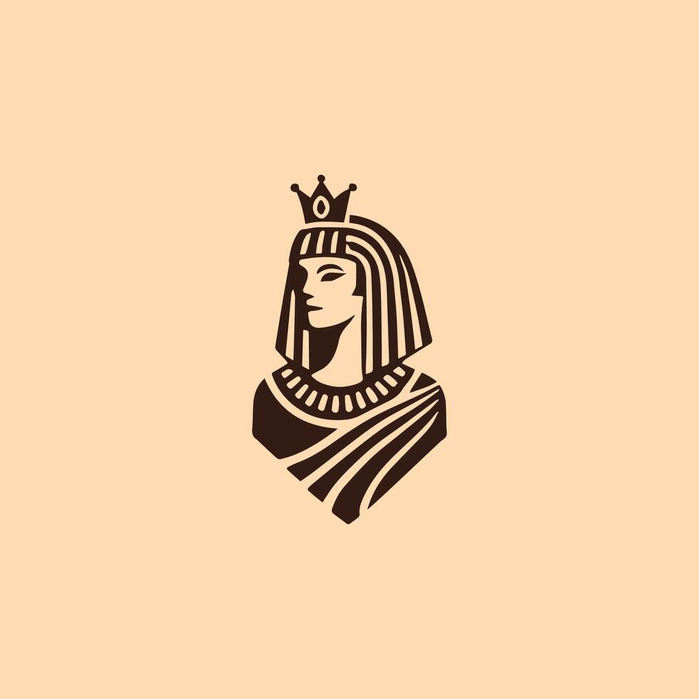the logo for a company called queen of egypt vector