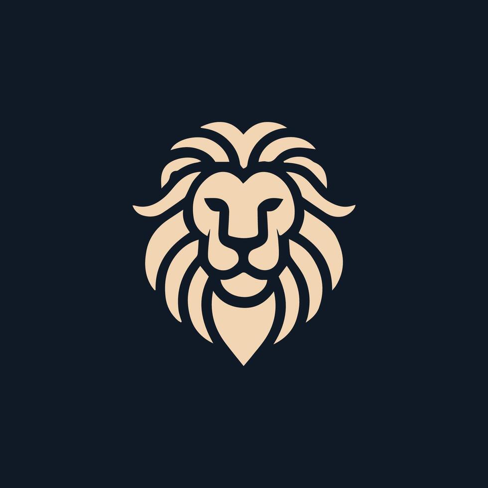 lion head logo design so suitable vector