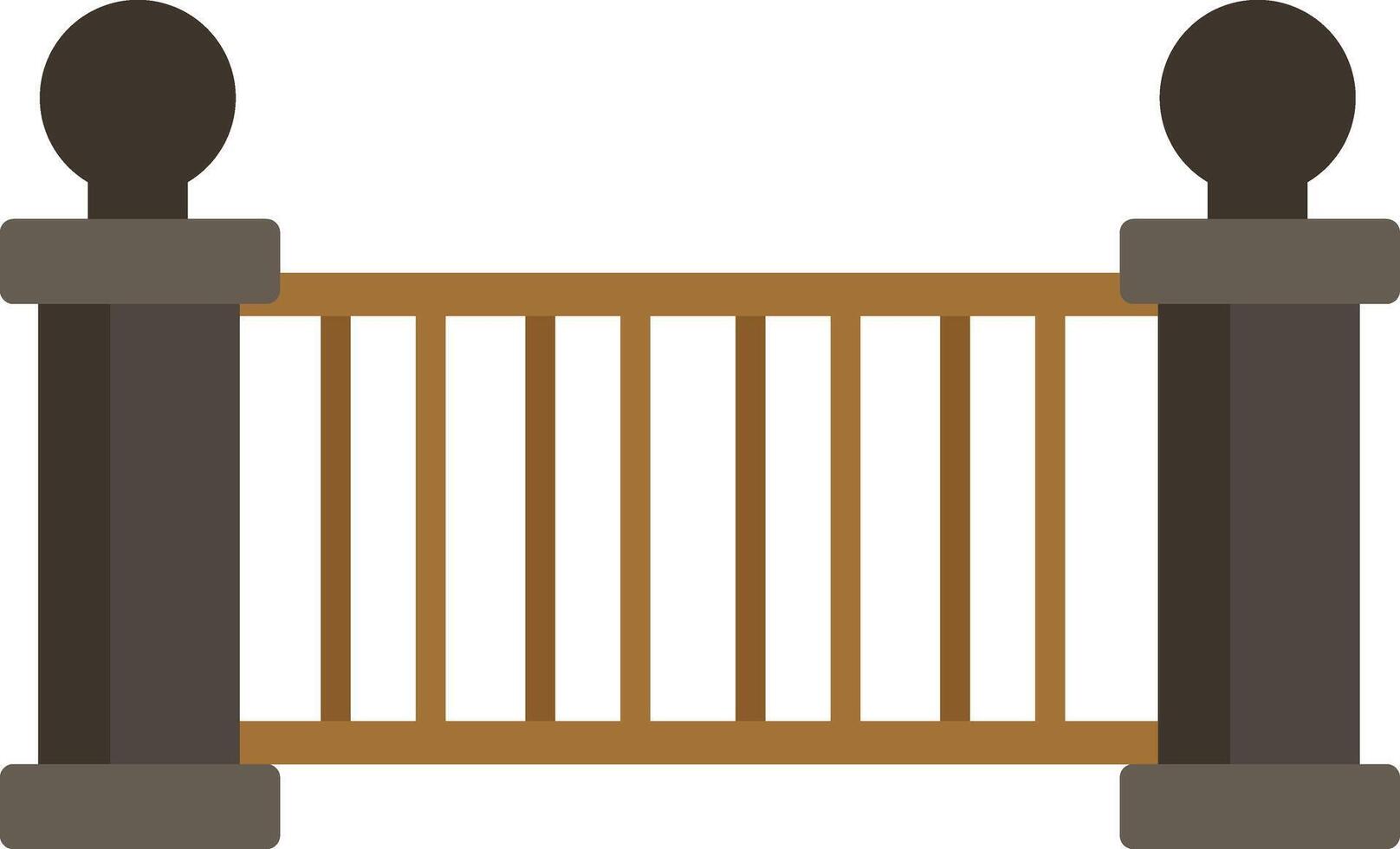 Simple Gate and Fence Illustration vector