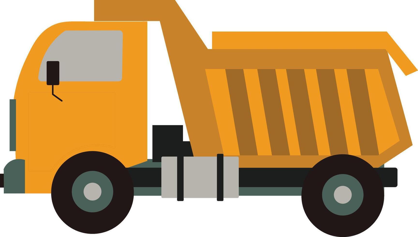 Cartoon Style Dump Truck Illustration vector