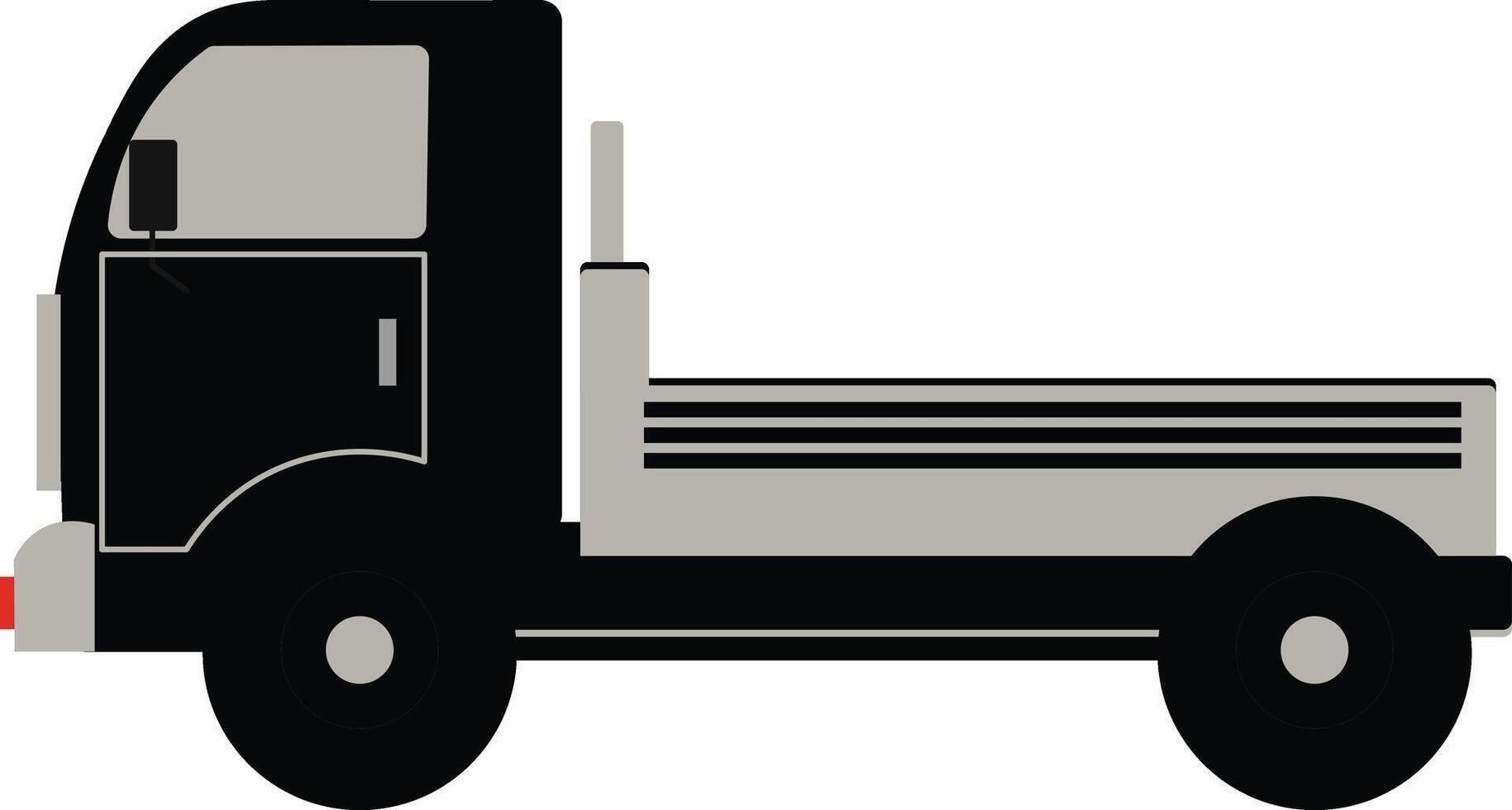 Side View Illustration of a Delivery Truck vector