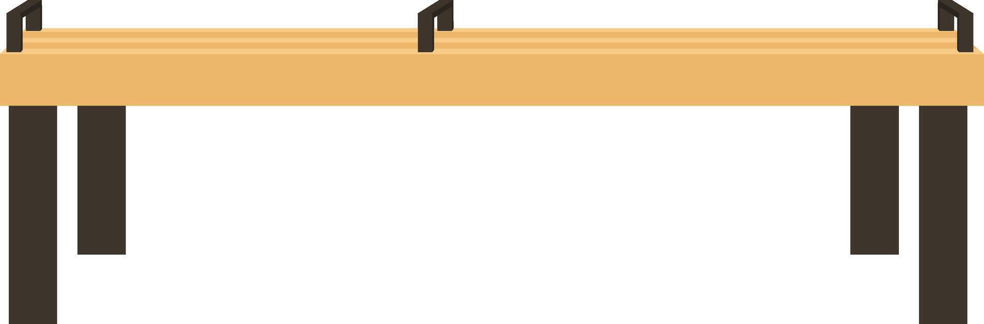 Minimalist Wooden Bench Design vector