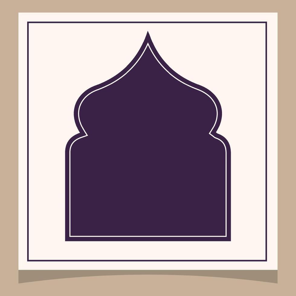 islamic mosque card background for ramadan with copy space vector