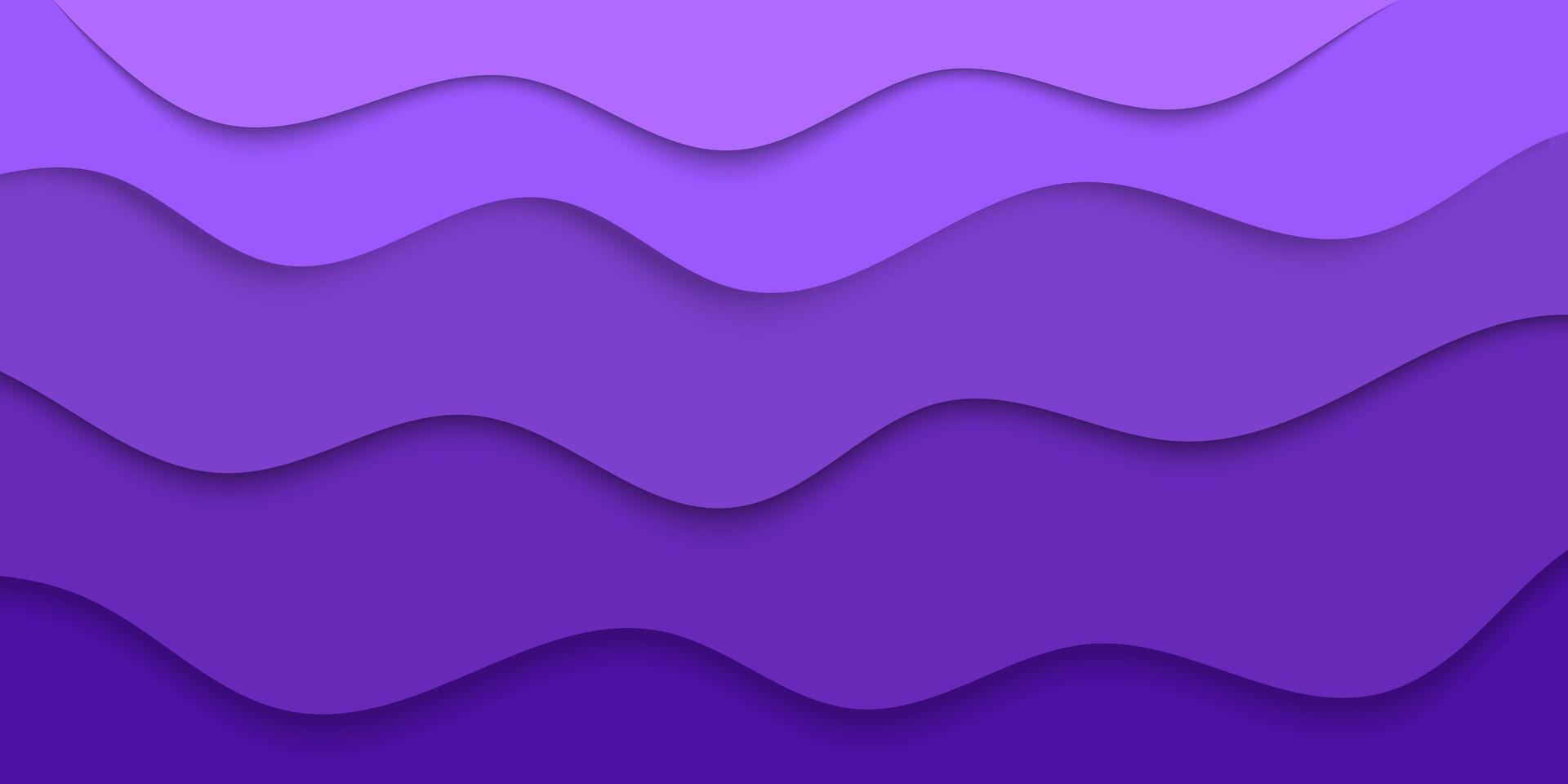 a purple paper cut background with waves vector