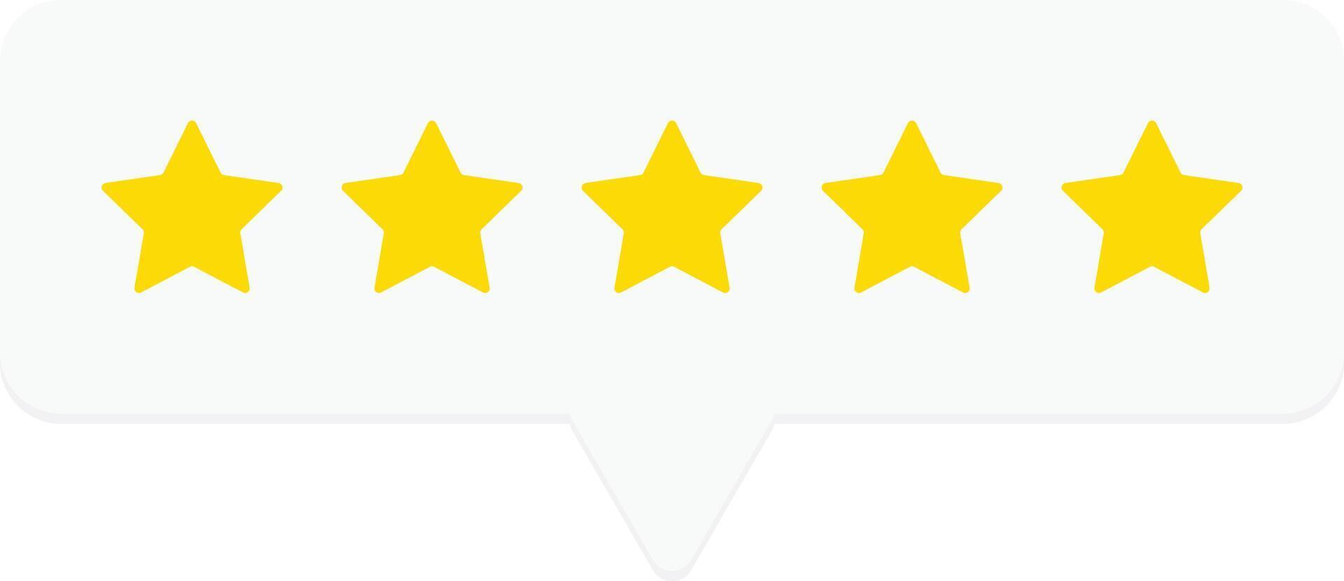 Five star rating isolated on white background. Review and rate us concept vector