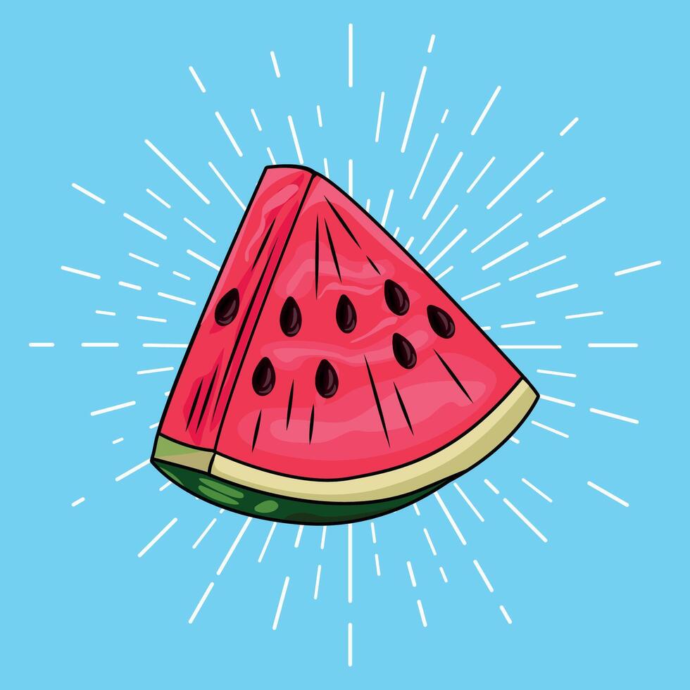watermelon with beautiful design concept vector