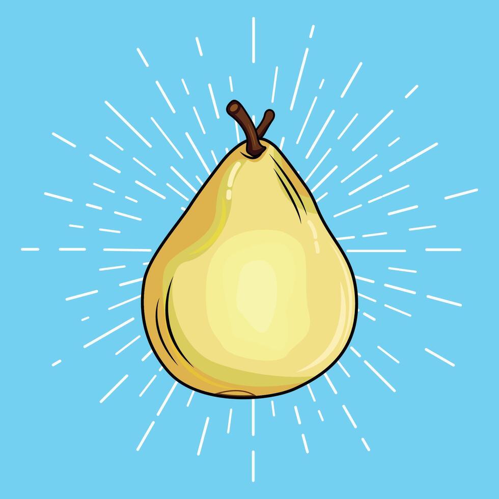 pears with yellow design concept vector
