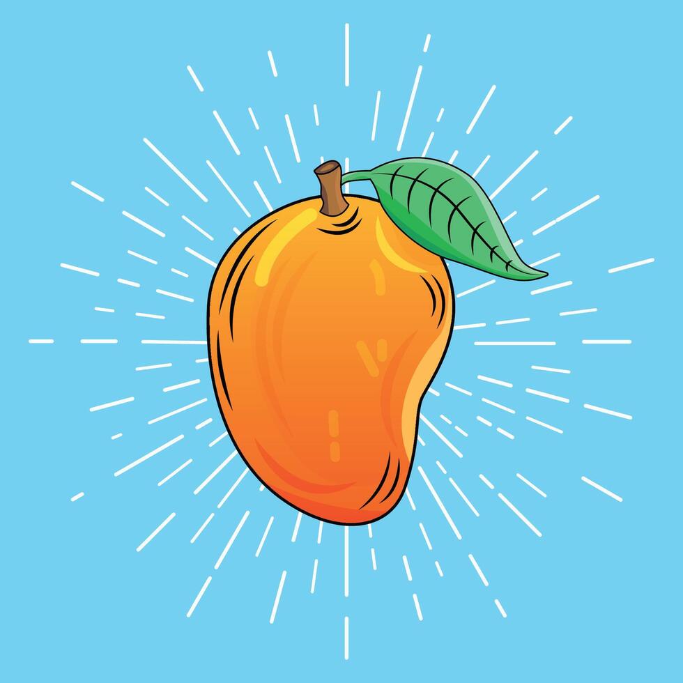 mango with orange design concept vector