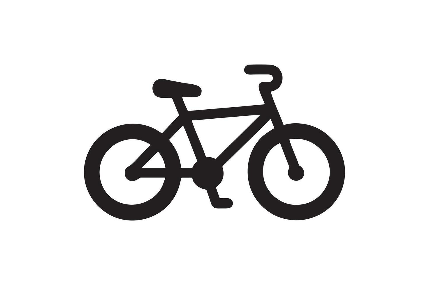 Bicycle icon silhouette design. Icon of a bicycle on a white background. Illustration in format vector