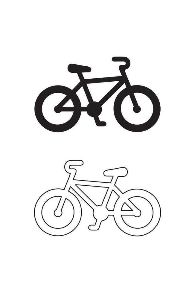 Bicycle icon silhouette design. Icon a bicycle on a white background. Illustration in format vector