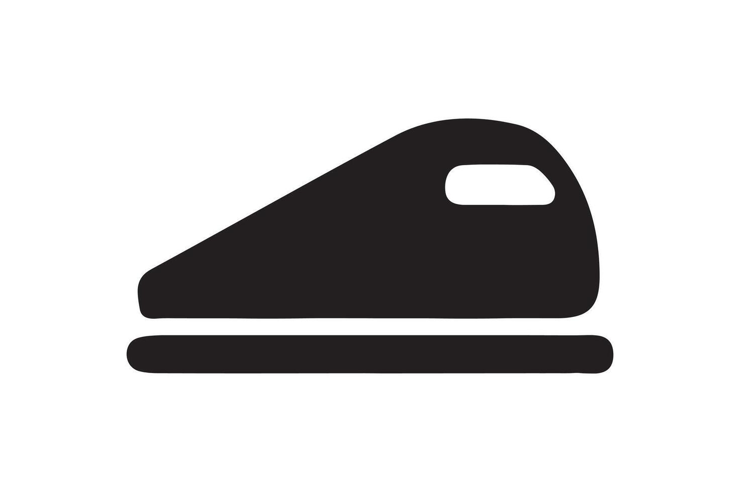 Train icon. Simple vintage old locomotive train logo design template. Rail icon illustration on white background. vector