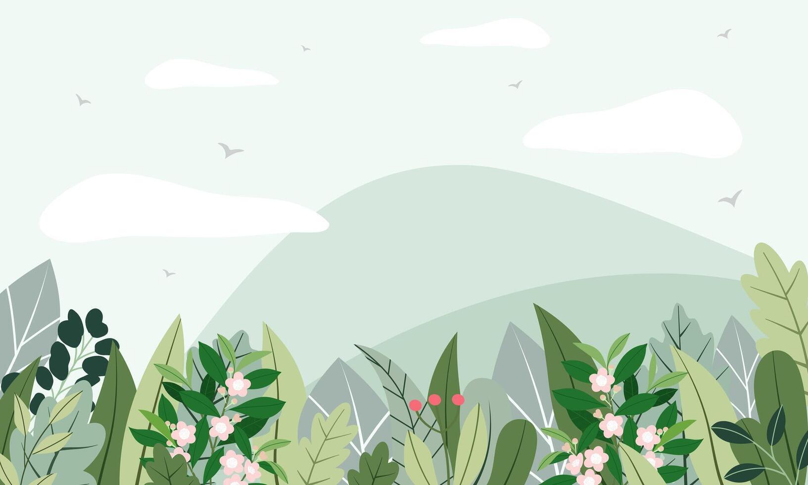 Green leaves and nature for spring season concept. vector