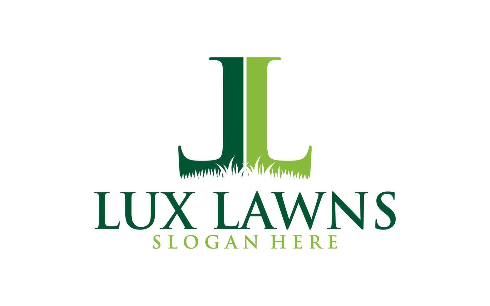 landscape logo for lawn or gardening business design templat vector